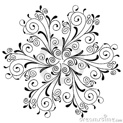 Lace flower mandala, indian and arabian ornament Vector Illustration