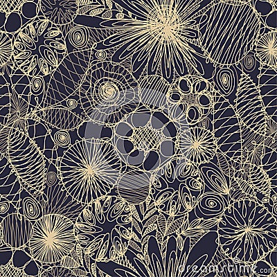 Lace Seamless Pattern. Vector Illustration