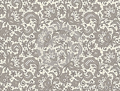 Lace Seamless Pattern. Vector Illustration