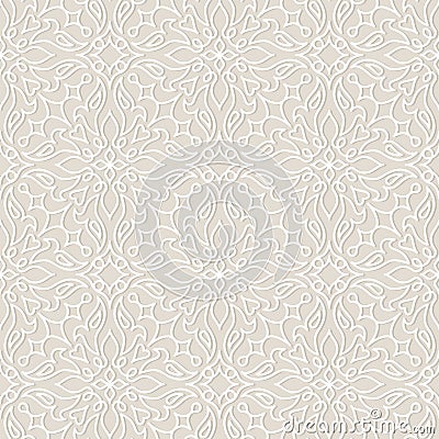 Lace vector seamless pattern, tiling Vector Illustration