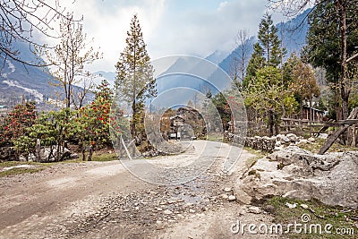 Lachung in North Sikkim , India Stock Photo