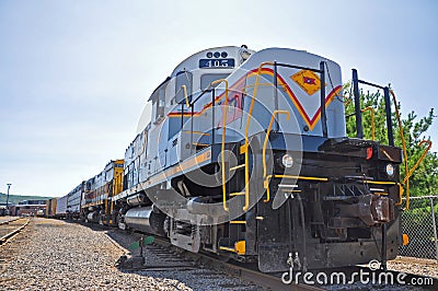 Lackawanna Railroad diesel locomotive, Scranton, PA, USA Editorial Stock Photo