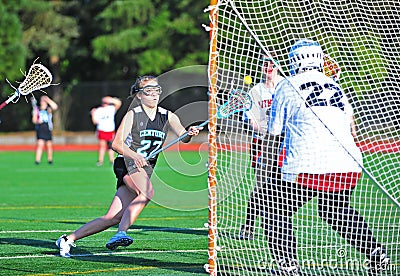 Lacrosse girls ball control Editorial Stock Photo