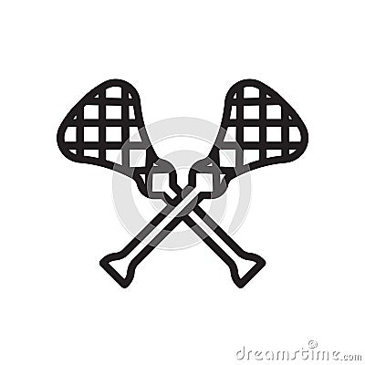 lacrosse icon isolated on white background Vector Illustration