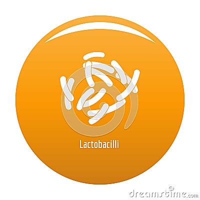 Lactobacilli icon orange Cartoon Illustration