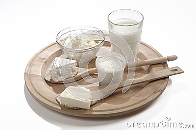 Lactose-free dairy products Stock Photo