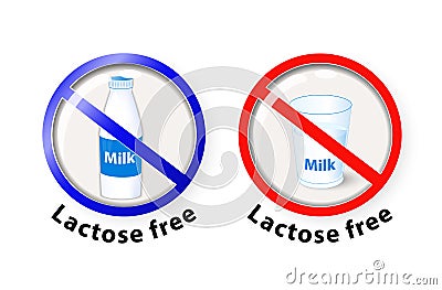 Lactose free Vector Illustration