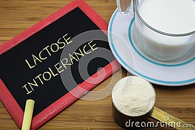 Lactose intolerance concept Stock Photo