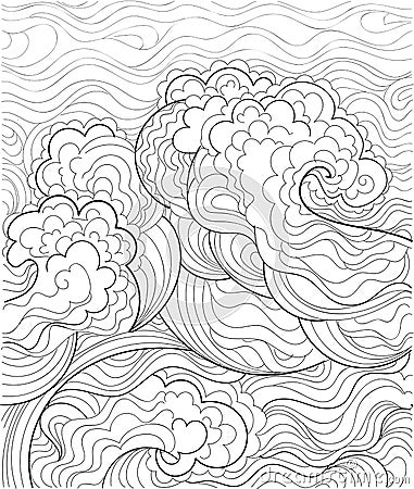 lacy background pattern sea Vector Illustration