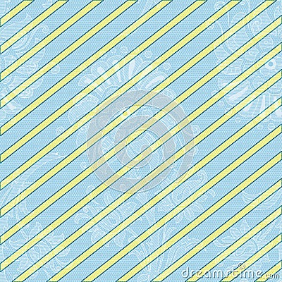 Lacy blue and yellow stripes Stock Photo