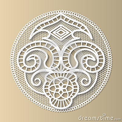 Lacy design element, the European medieval pattern Vector Illustration