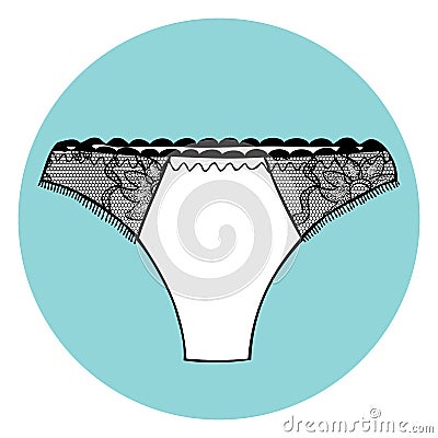Lacy vector panty. Vector Illustration