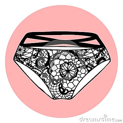 Lacy vector panty. Vector Illustration