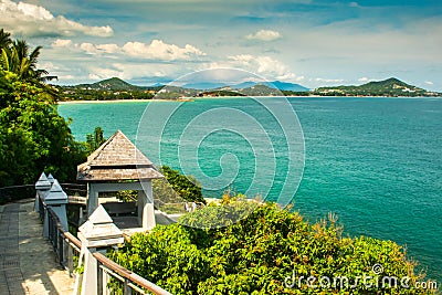 Lad Koh Viewpoint. Look out ocean side. Koh Samui, Thailand Stock Photo