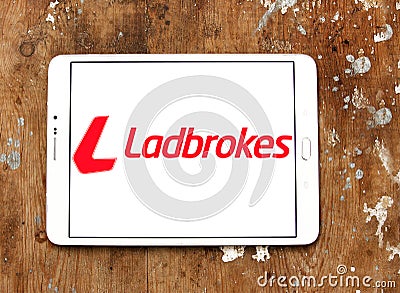 Ladbrokes company logo Editorial Stock Photo