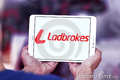 Ladbrokes company logo Editorial Stock Photo