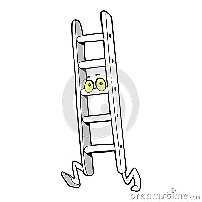 cartoon ladder Vector Illustration