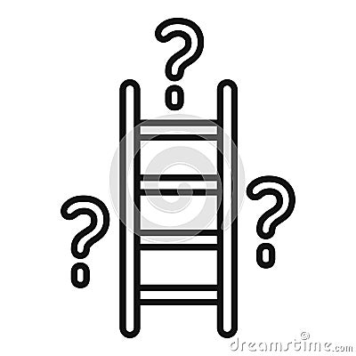Ladder opportunity icon outline vector. Business man Vector Illustration