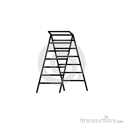 ladder outline icon. Element of construction icon for mobile concept and web apps. Thin line ladder outline icon can be used for Stock Photo