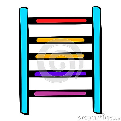 Ladder on playground icon, icon cartoon Vector Illustration