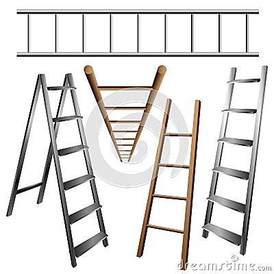 Ladder set Vector Illustration