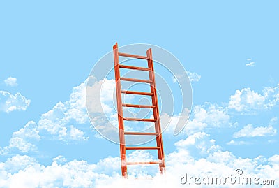 Ladder showing the pathway Stock Photo