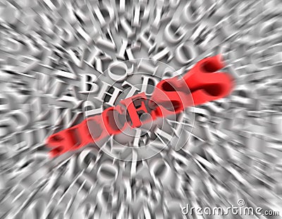 The ladder of success text represents the direction and progress of success Stock Photo