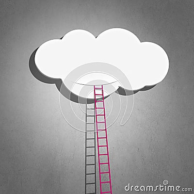 Ladder to cloud in sky Stock Photo