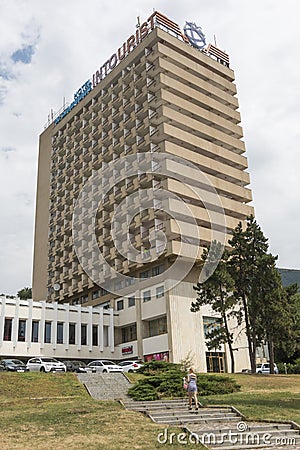 Ladder to the Intourist hotel in Pyatigorsk, Russia Editorial Stock Photo