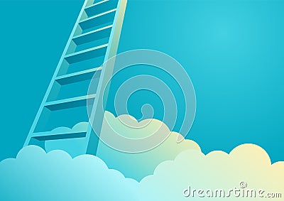 Ladder To Success Vector Illustration