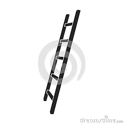 Ladder vector icon.Black vector icon isolated on white background ladder. Vector Illustration