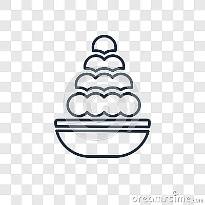 Laddu concept vector linear icon isolated on transparent background, Laddu concept transparency logo in outline style Vector Illustration