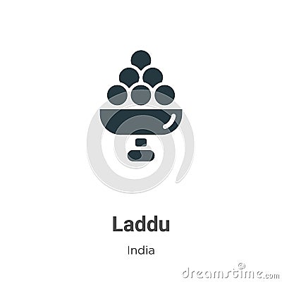 Laddu vector icon on white background. Flat vector laddu icon symbol sign from modern india collection for mobile concept and web Vector Illustration