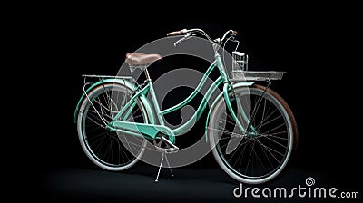 ladies bike on dark background Stock Photo