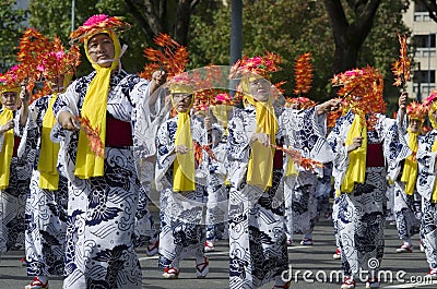 Autumn celbration at Nagoya Festival, Japan Editorial Stock Photo