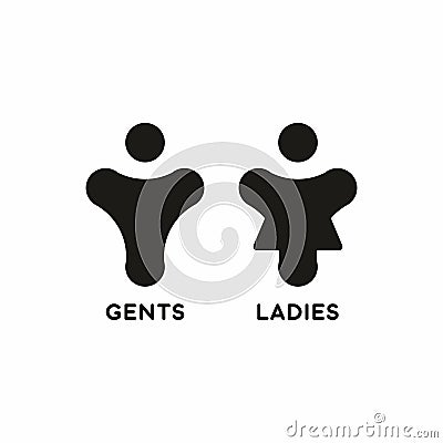 Ladies and gent icon vector template Vector Illustration