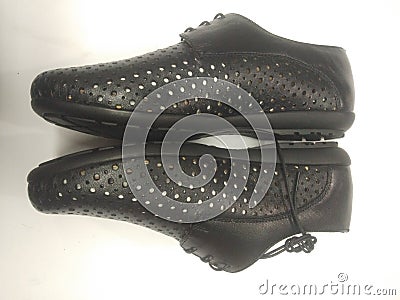 Ladies high fashion leather shoes Stock Photo