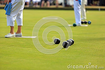 Ladies Lawn Bowls Stock Photo