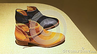 Ladies leather shoes Stock Photo