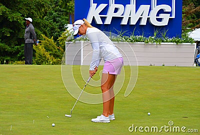 Ladies Professional Golfer Anna Nordqvist KPMG Women's PGA Championship 2016 Editorial Stock Photo
