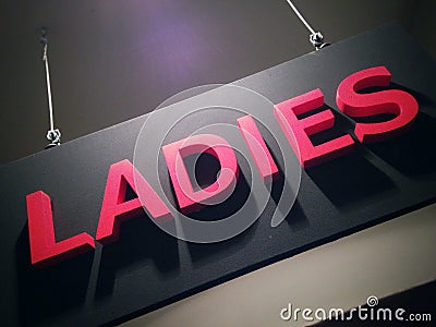 Ladies sign Stock Photo