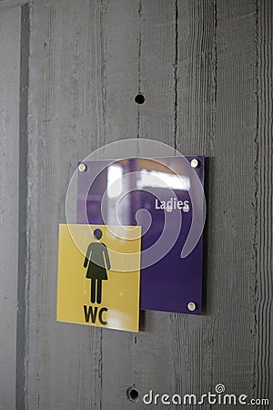 Ladies WC sign Stock Photo