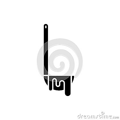 Ladle black icon, vector sign on isolated background. Ladle concept symbol, illustration Vector Illustration