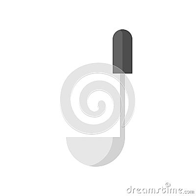 Ladle soup, Kitchen utensil Flat design icon vector Vector Illustration