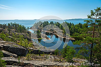 Ladoga lake Stock Photo