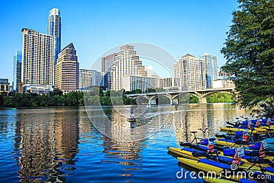 Lady Bird Lake Downtown, Austin, Texas Editorial Stock Photo