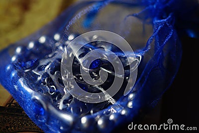 Lady blue jewel pack Stock Photo