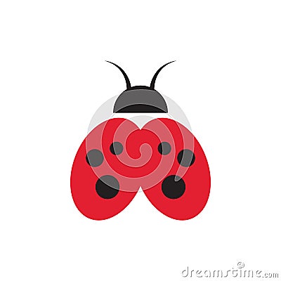 Lady bug graphic design template vector isolated Vector Illustration