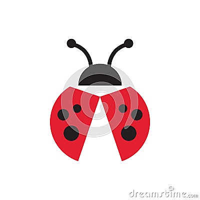 Lady bug graphic design template vector isolated Vector Illustration
