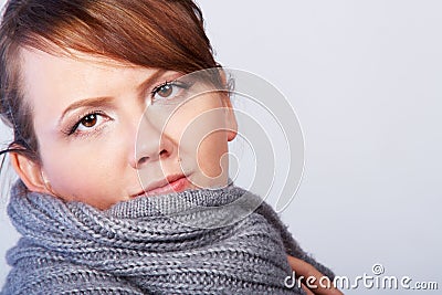 Lady with collar Stock Photo